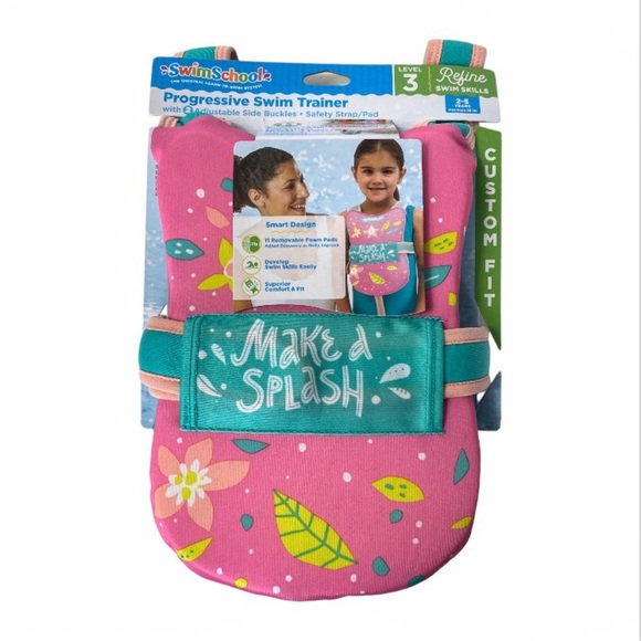 NWT Swim School Progressive Swim Trainer Level 3 Pink or Blue Ages 2-5 Years - Picture 3 of 13